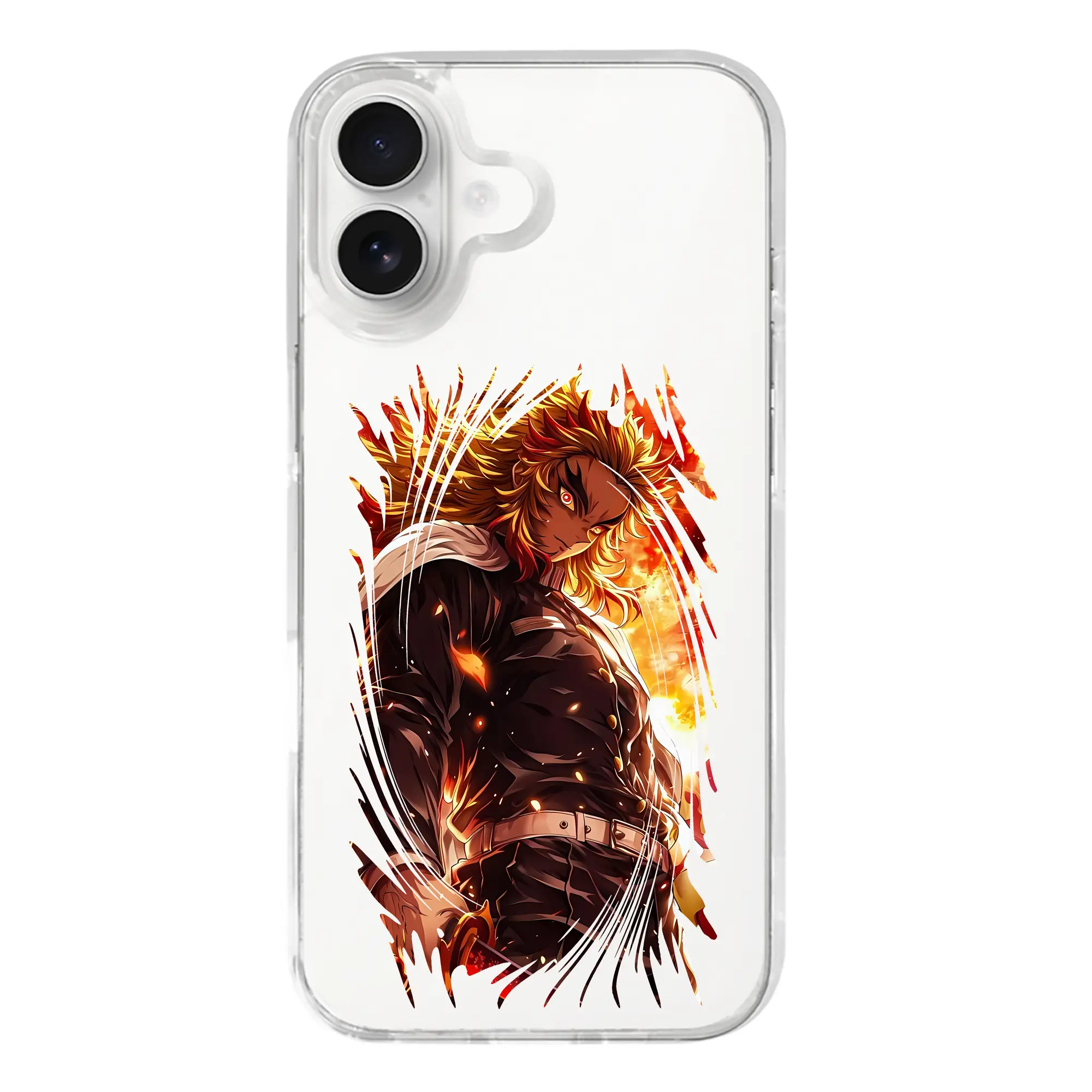 鬼滅の刃 グッズ,煉獄 杏寿郎 - iPhone 17シリーズ 透明スマホケース – 薄型・耐衝撃・精密フィット保護カバー